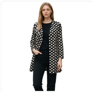 Lillie Rubin Vintage Polka Dot Jacket. Black, White. Size 4